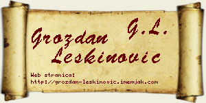 Grozdan Leškinović vizit kartica